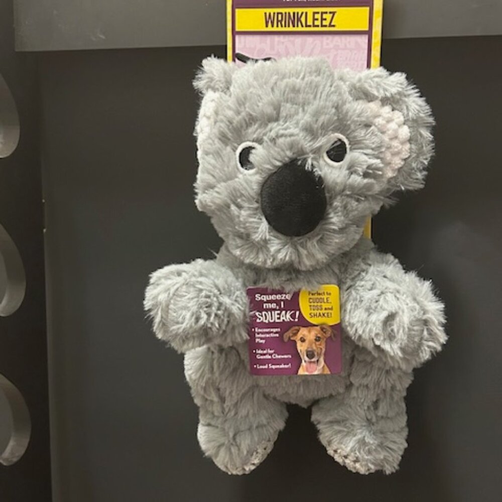 Multipet Wrinkleez Koala Bear Plush Dog Toy
